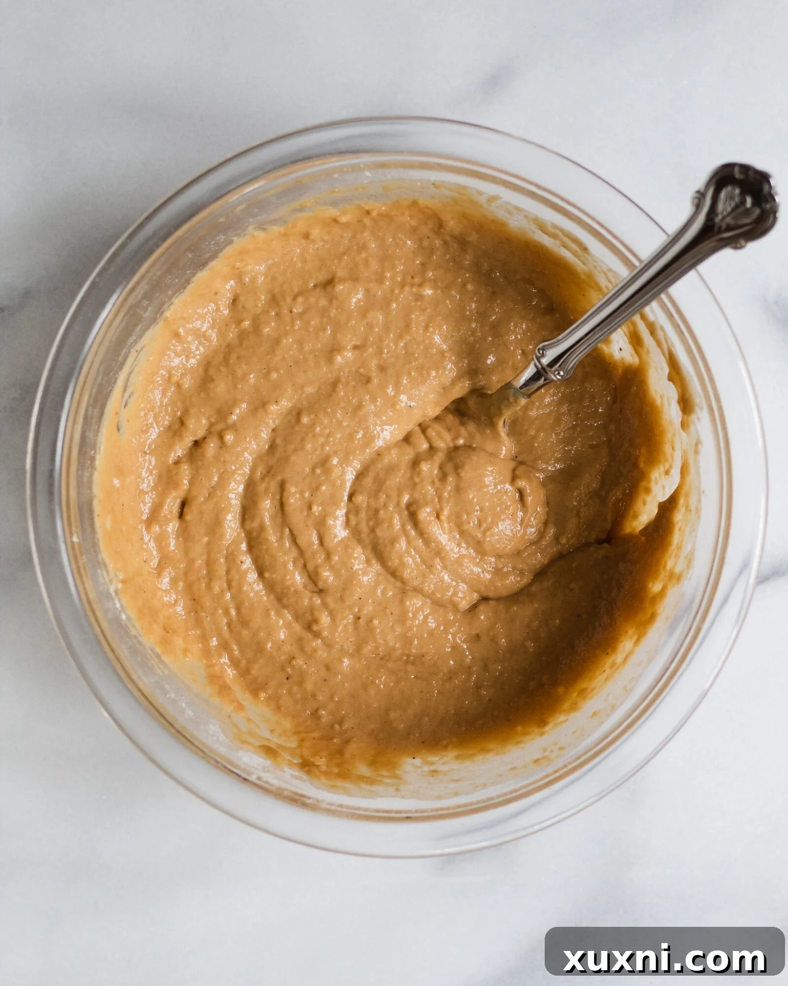 Vegan Birthday Donut Delights 11 vanilla cake donut batter in bowl on marble slab