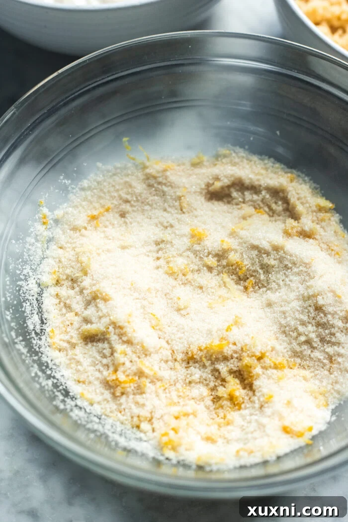 lemon and sugar rubbed together