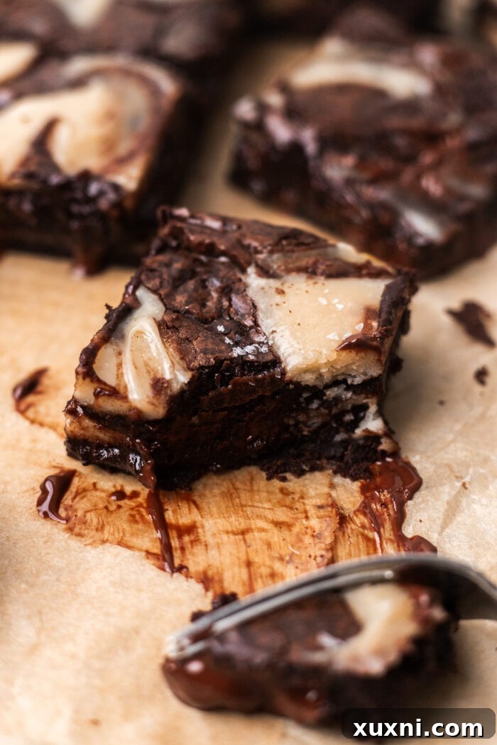 bitten brownie cheesecake square