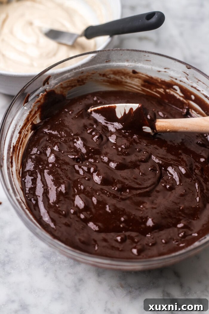 brownie batter in a bowl