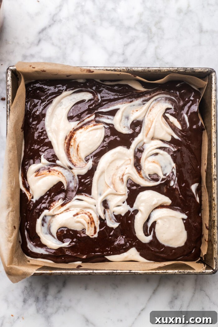 brownies before baking