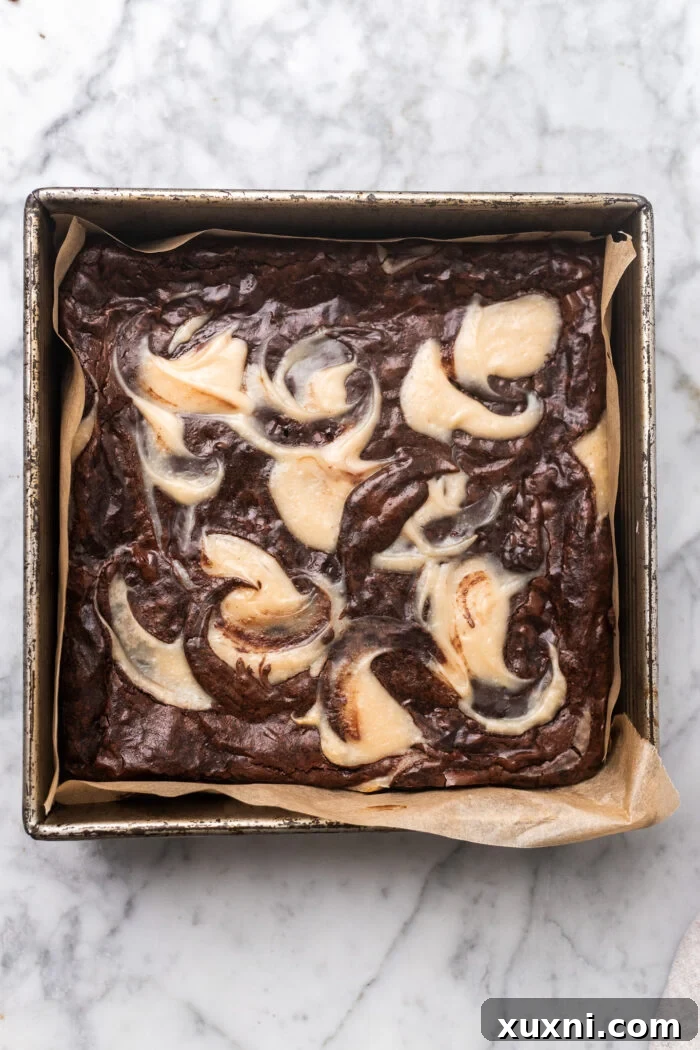 brownies after baking