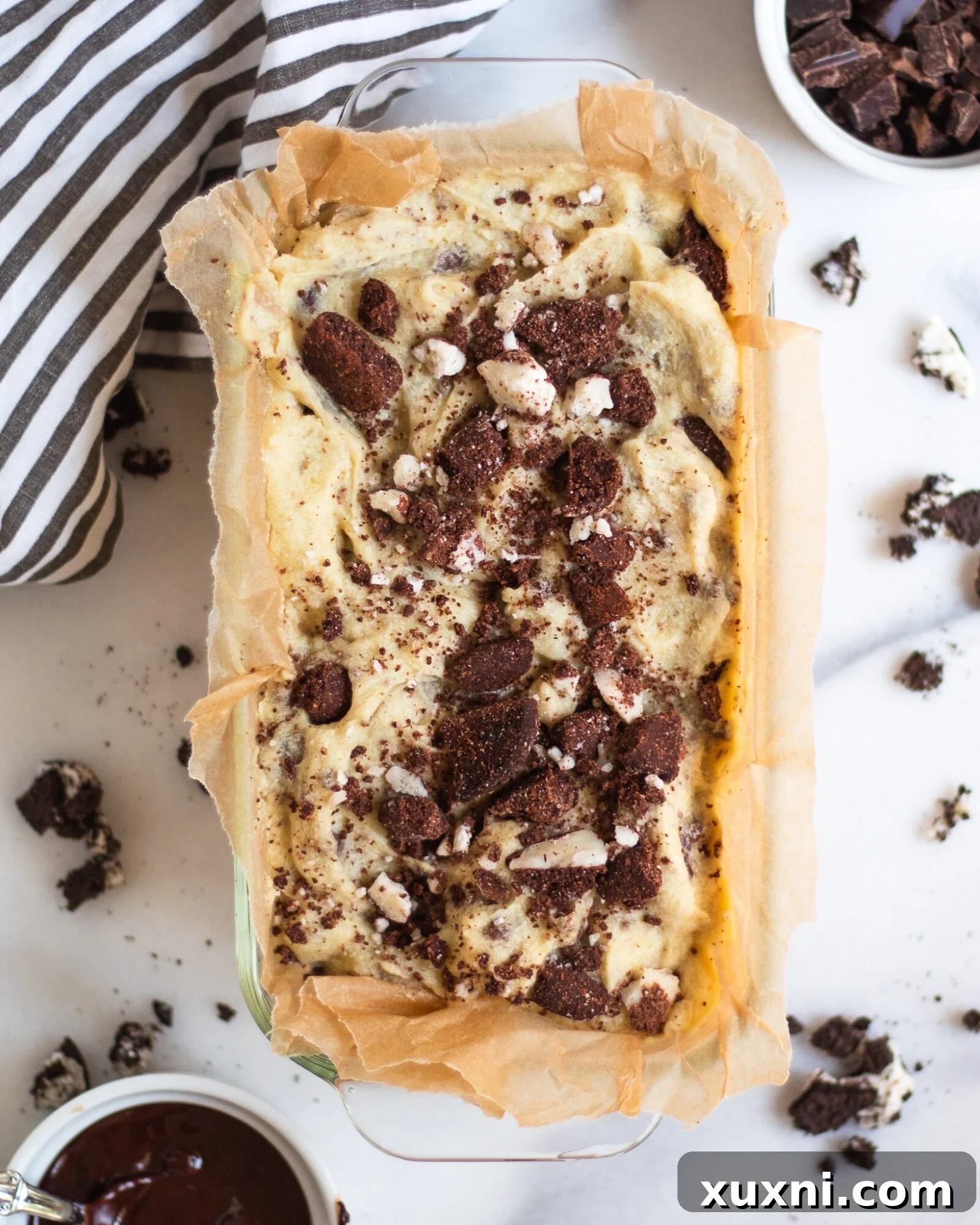 cookies and cream ice cream in a container