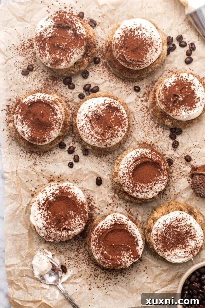 frosted tiramisu cookies