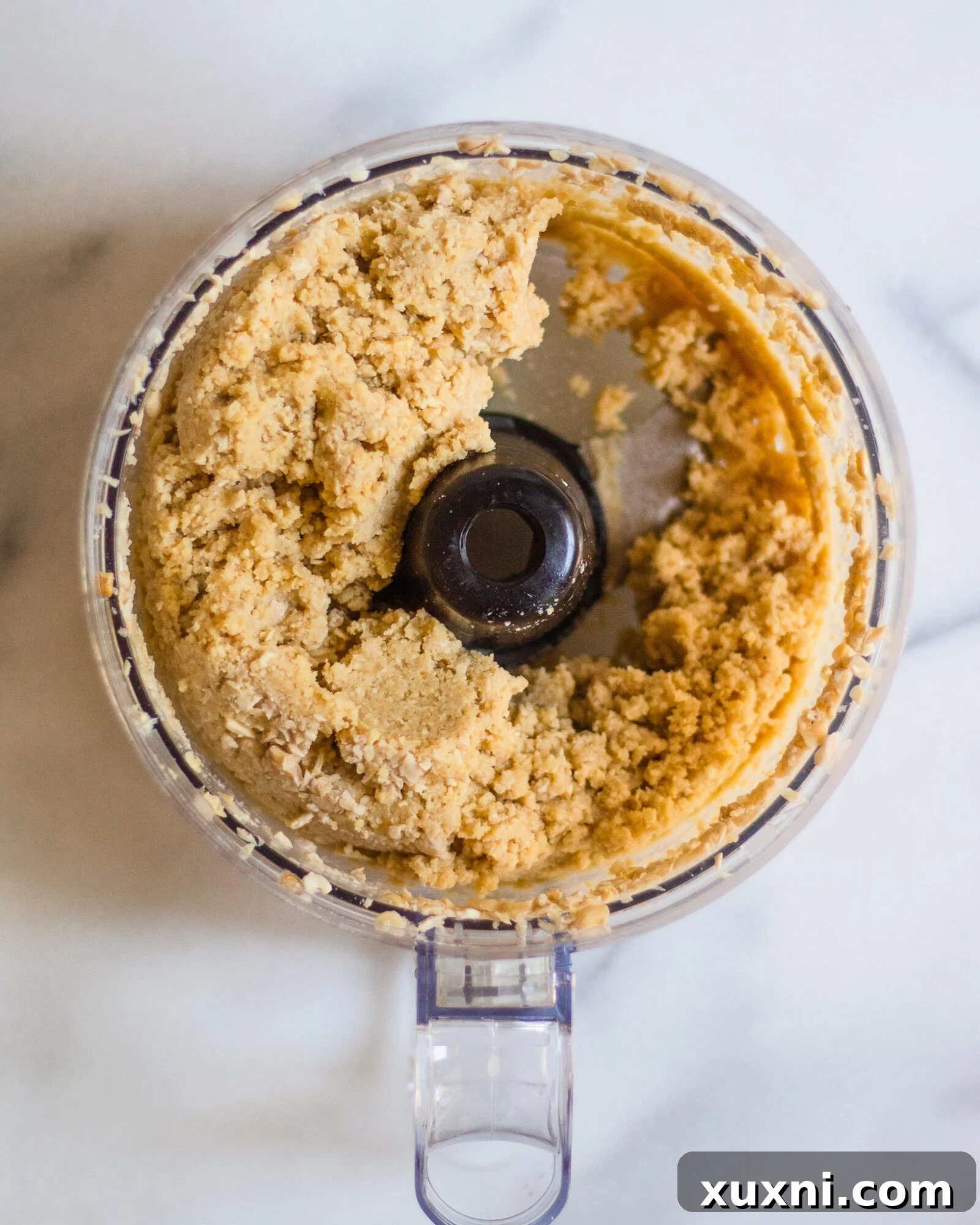 blended cashews in food processor