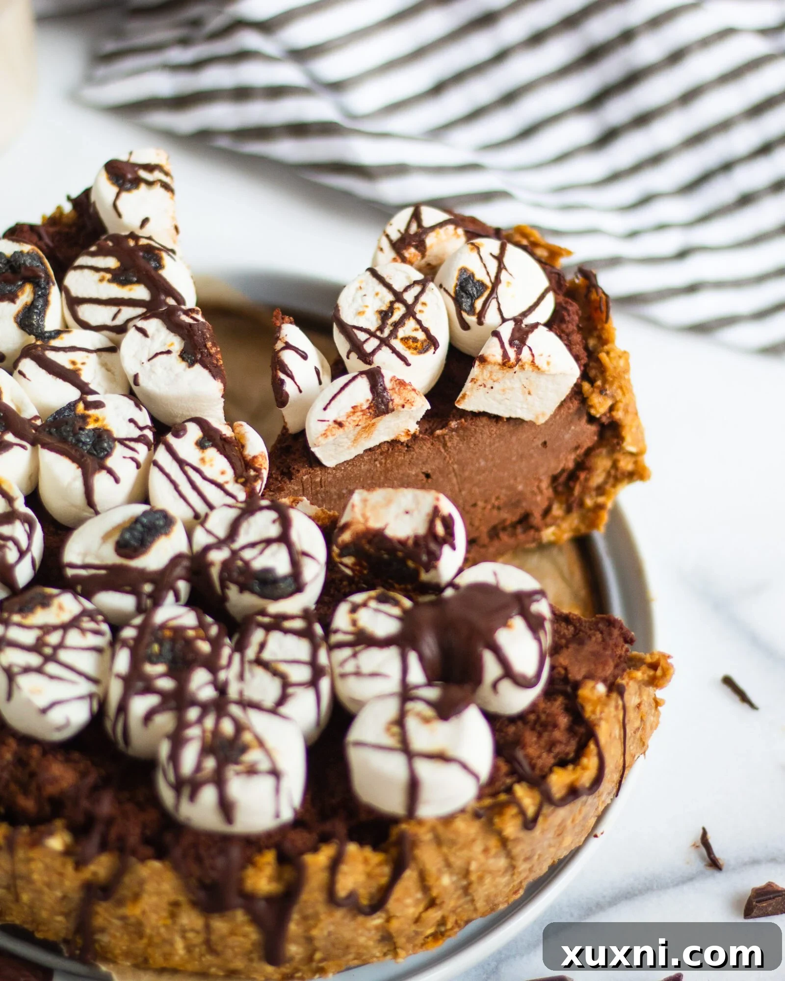 slice of vegan chocolate pie