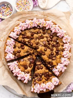 sliced vegan Nutella cookie cake