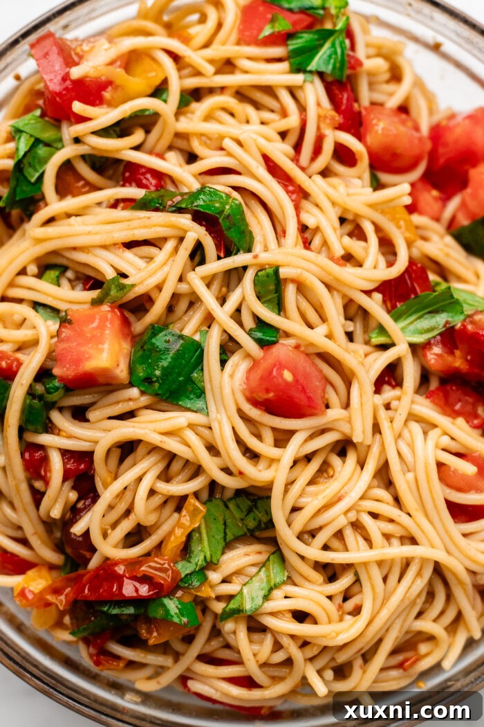 finished bruschetta pasta