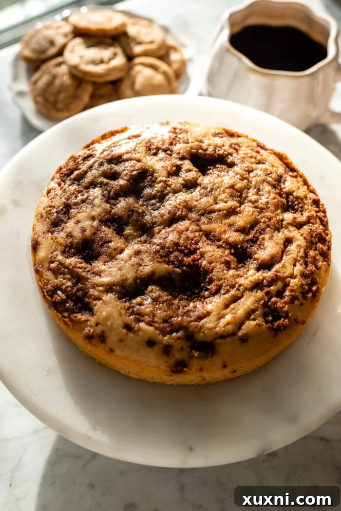 Freshly baked vegan snickerdoodle cake layers cooling