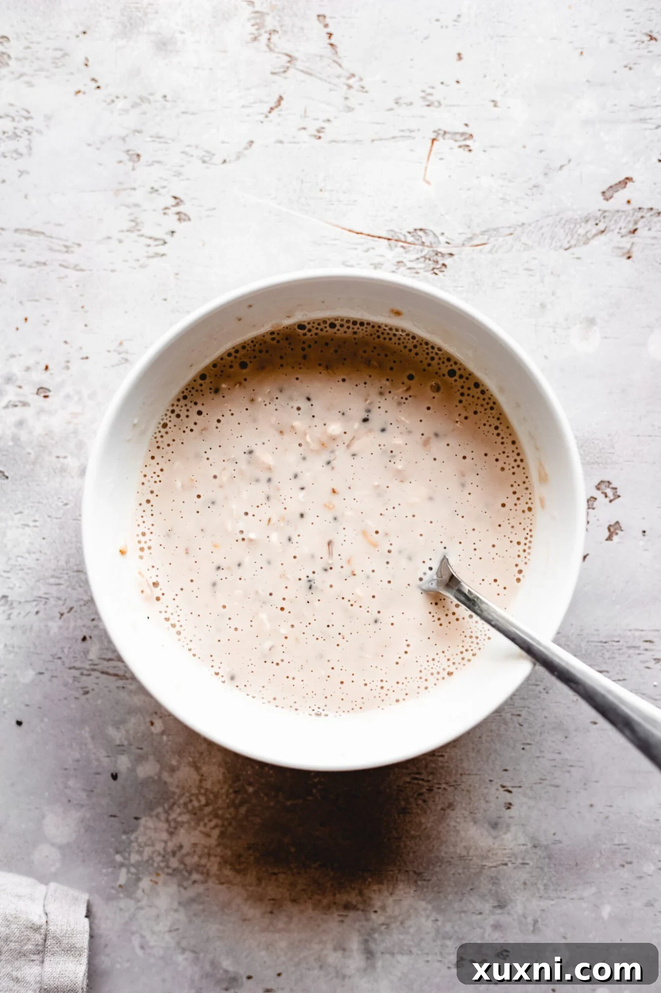 mixed vegan overnight oats ingredients