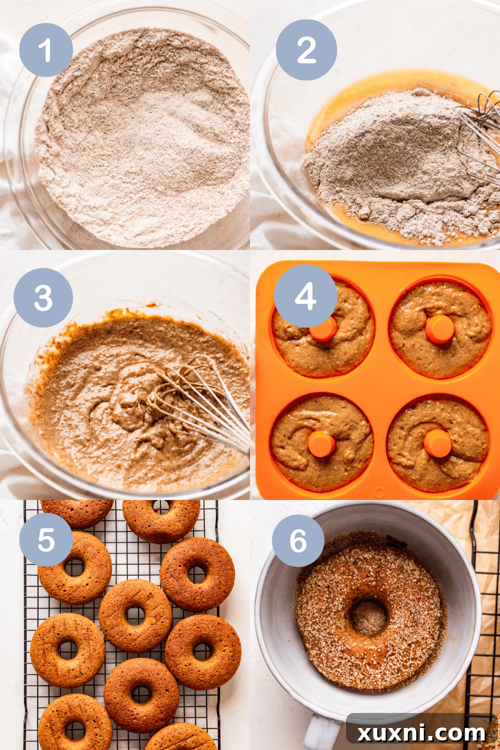 Effortless Vegan Gluten Free Cinnamon Sugar Donuts 6 how to make baked vegan donuts