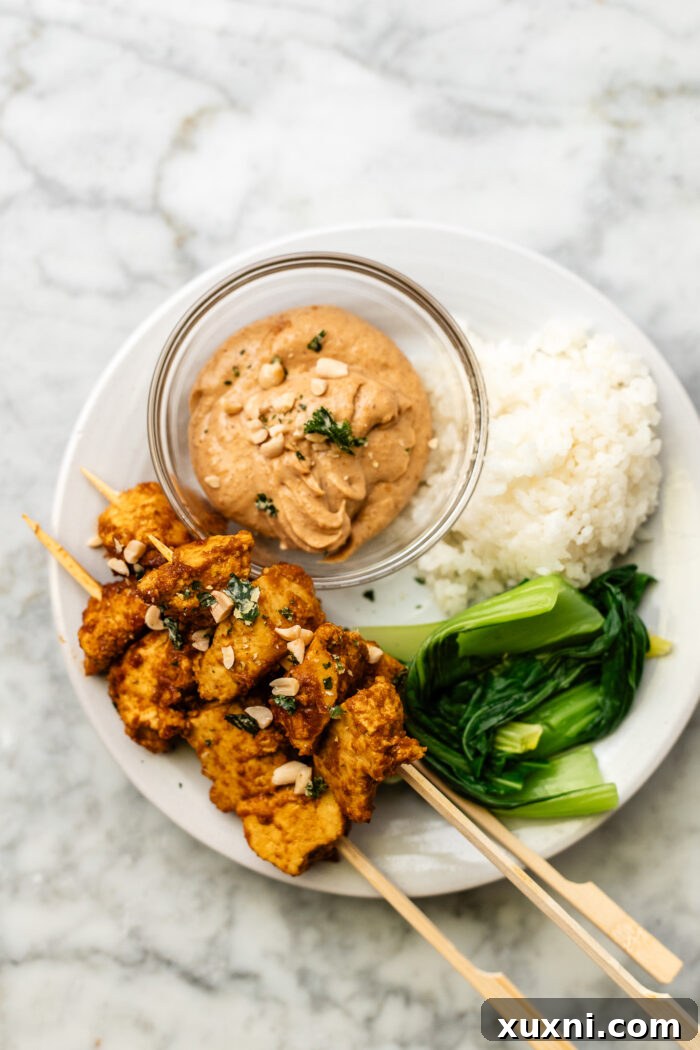 plate of tofu satay