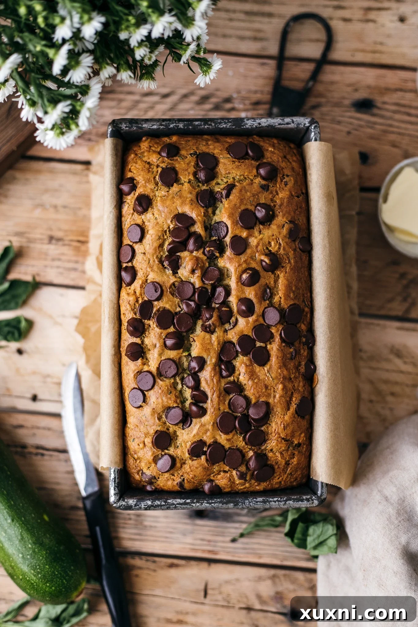 Unbelievably Moist Vegan Zucchini Bread 9 zucchini bread after baking