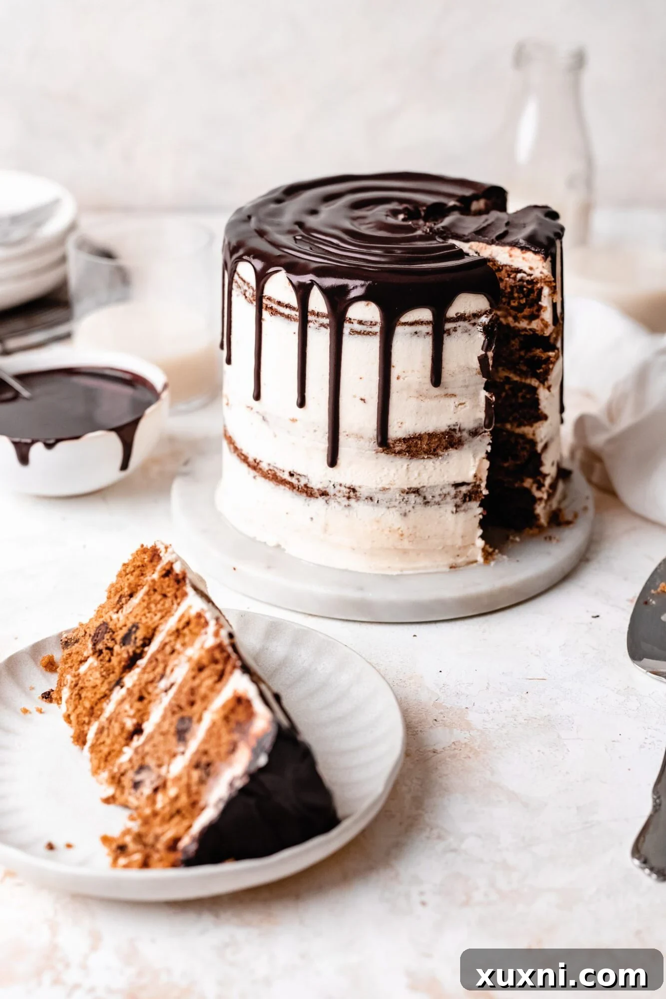 Best Chocolate Chip Cookie Cake | Vegan + Eggless!