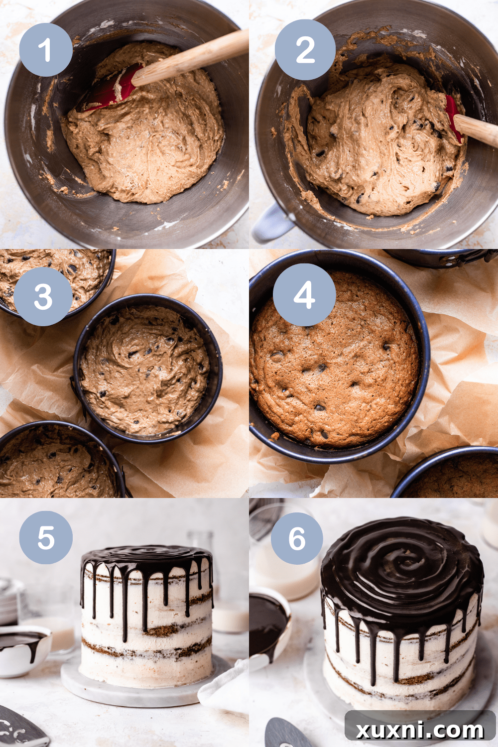 how to make a chocolate chip cookie cake