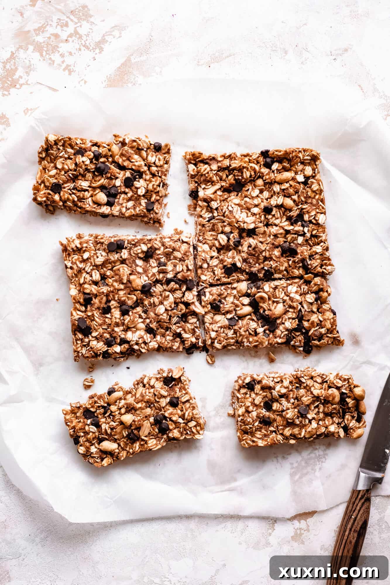 Sliced granola bars