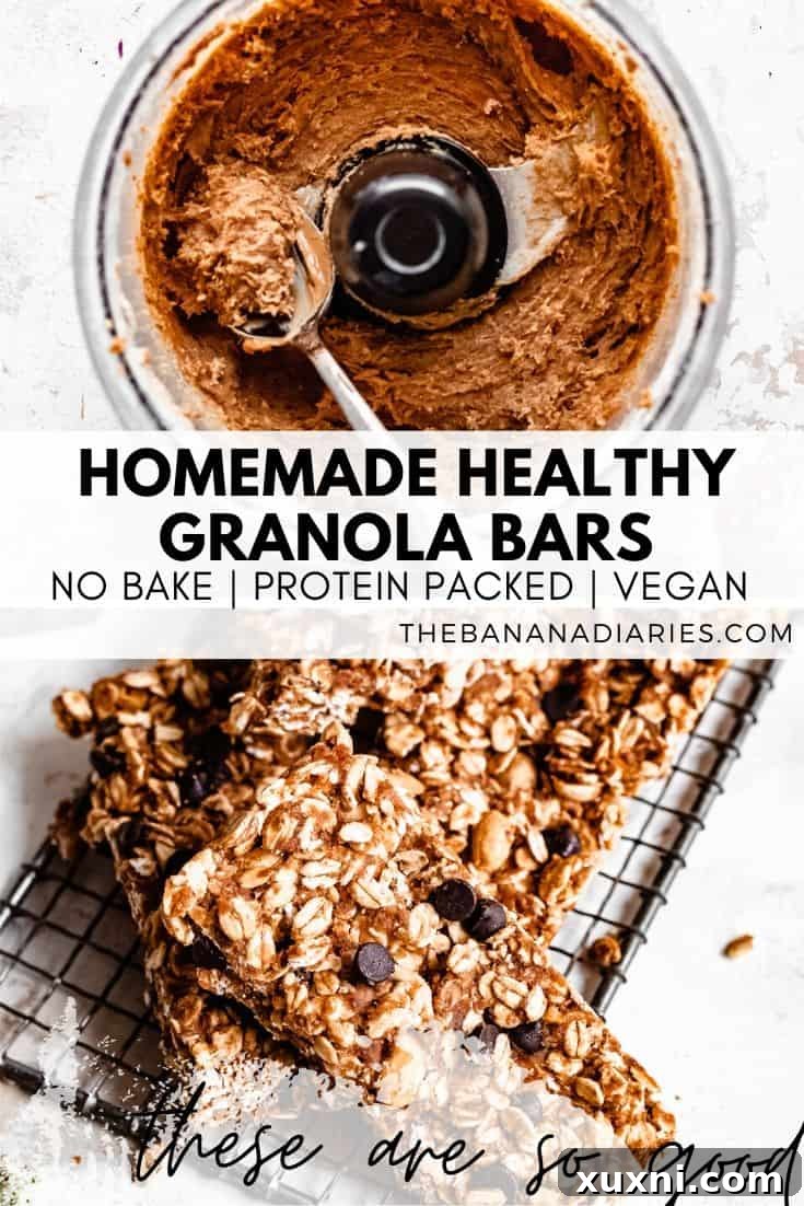 Pinterest image for healthy granola bars