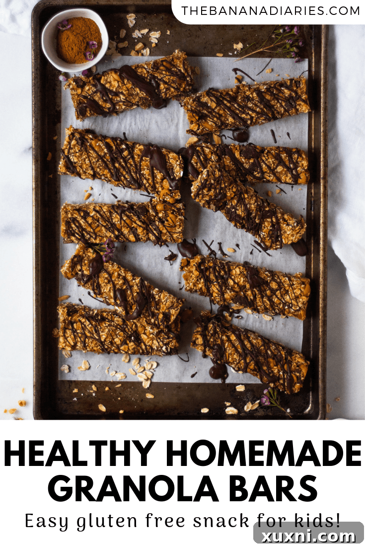 Pinterest image for granola bars