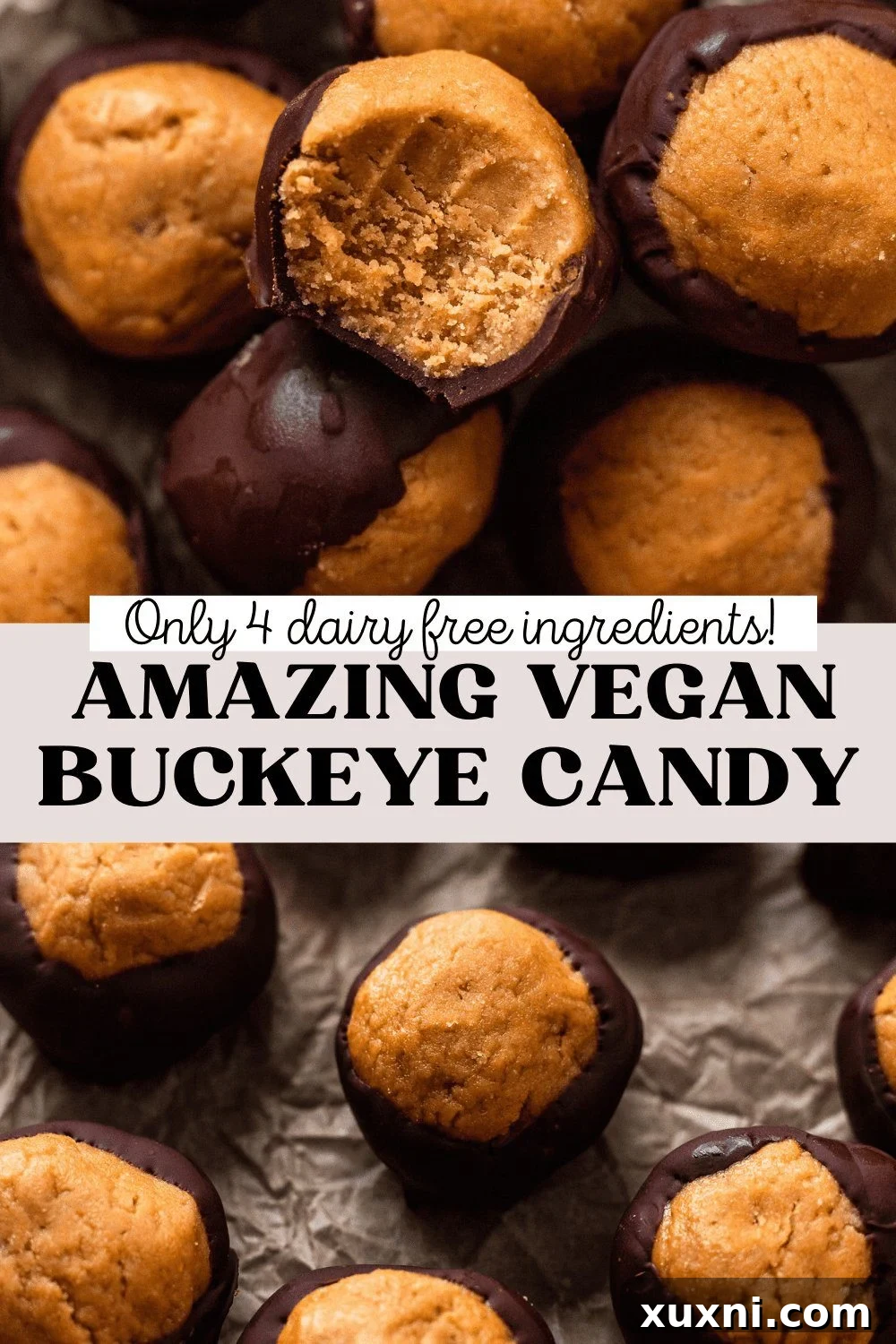 vegan peanut butter buckeyes
