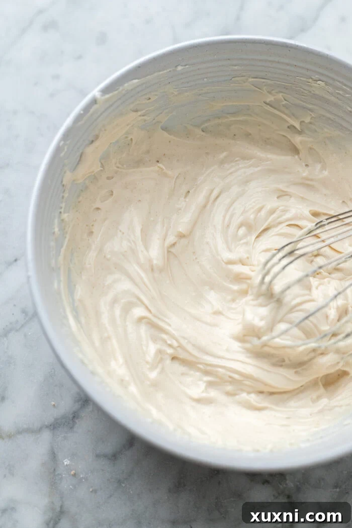 cream cheese filling in a bowl