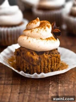 cinnamon cupcake with sprinkling of cinnamon on top