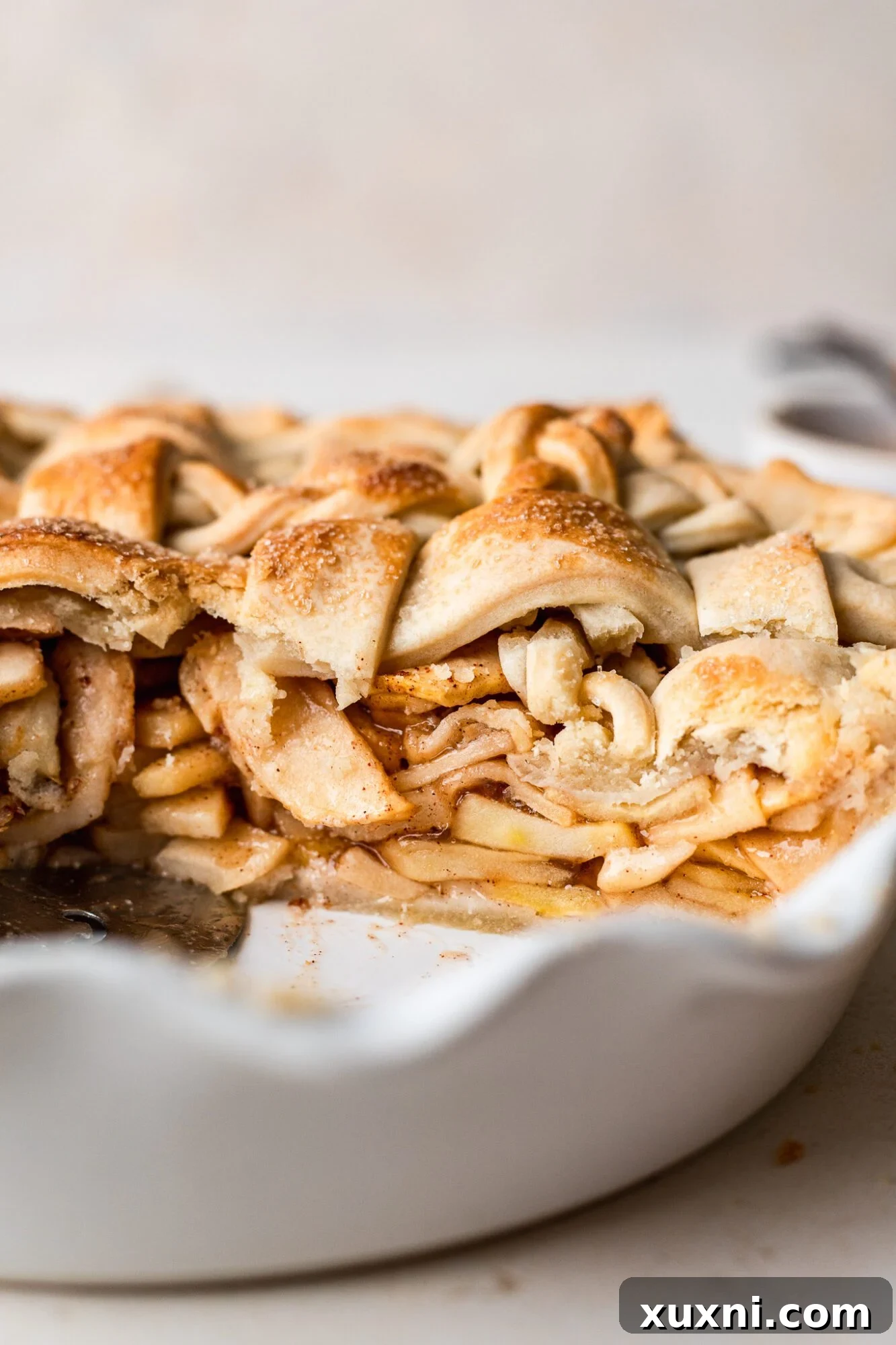 best healthy apple pie sliced