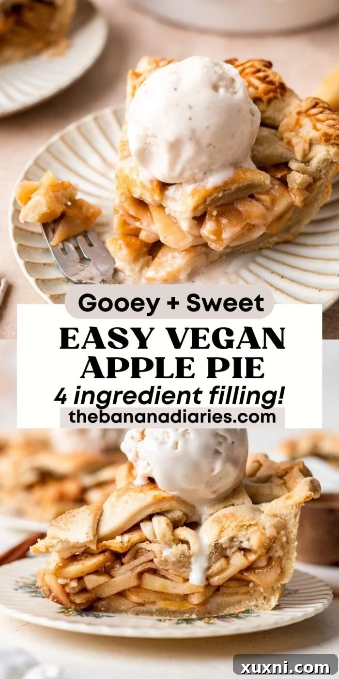vegan apple pie pinterest pin