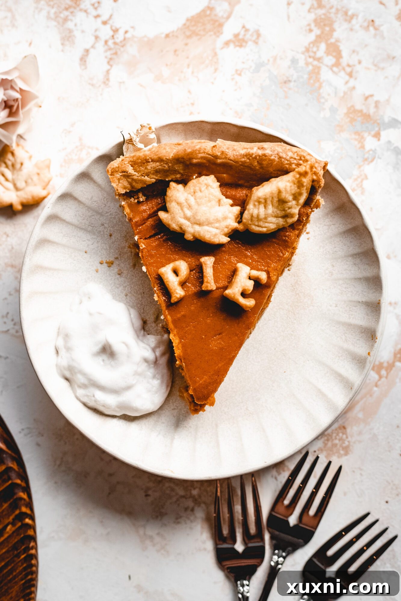 slice of vegan sweet potato pie