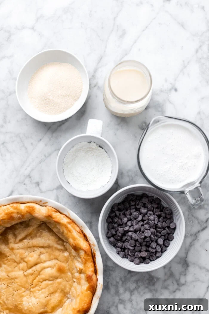 ingredients for chocolate cream pie