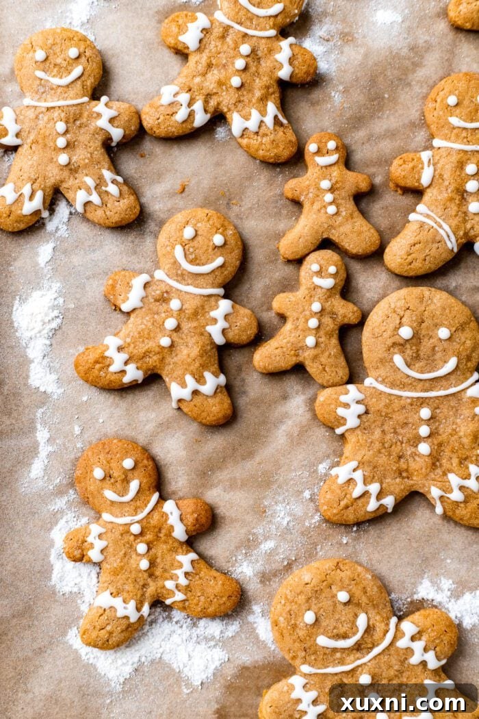 baked and decorated gingerbread cookies