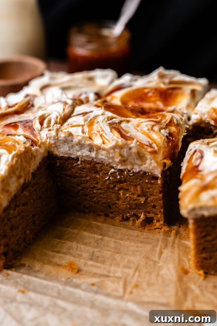 Several slices of moist vegan sweet potato cake, showcasing its tender crumb and inviting texture.