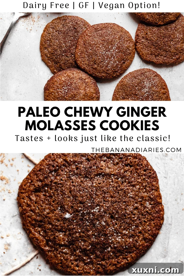 pinterest image for molasses cookies