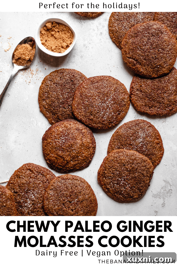 pinterest image for molasses cookies