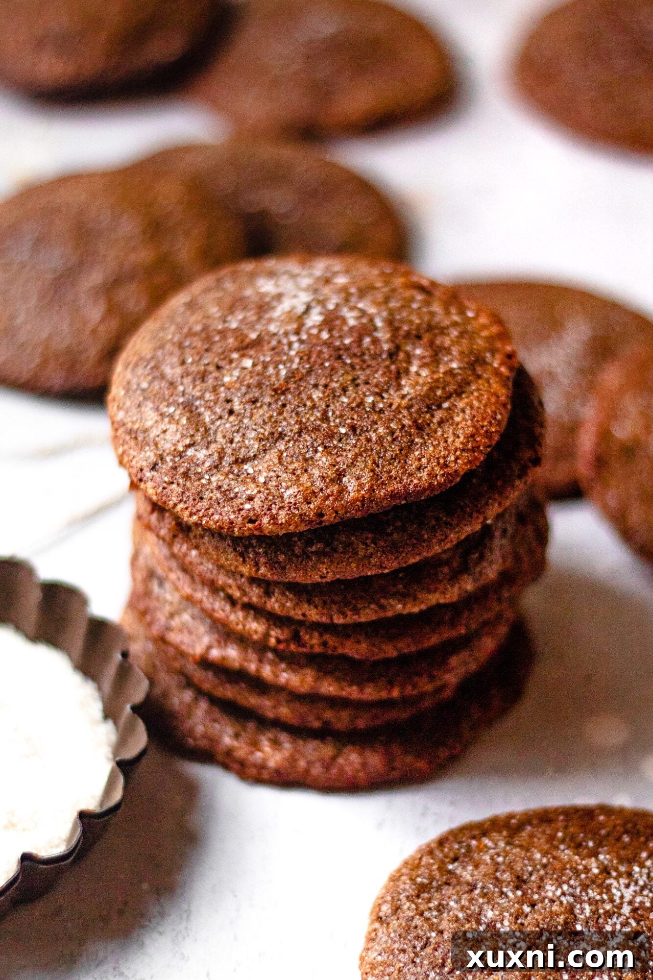 stack of molasses cookies