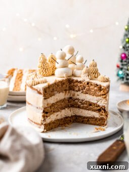 vegan eggnog cake