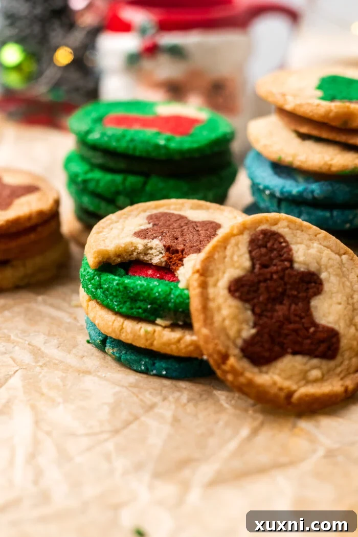 stacked vegan holiday cookies