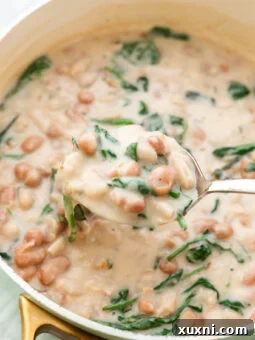 lemon butter beans in a pot