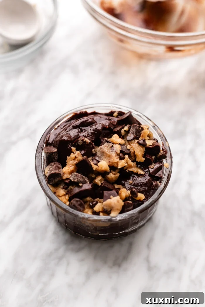 cookie pie before baking