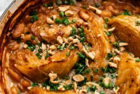 Coconut Miso Braised Cabbage with White Beans Recipe