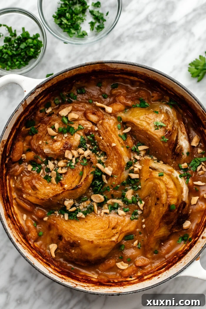 braised cabbage in dutch oven