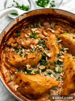 close up of braised cabbage