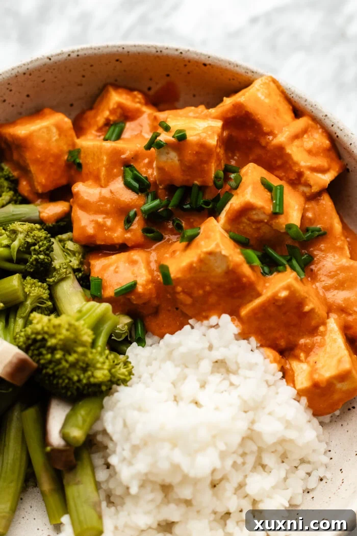 close up of the tofu