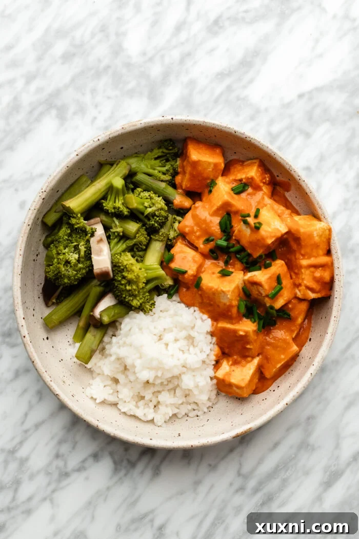serving the spicy tofu