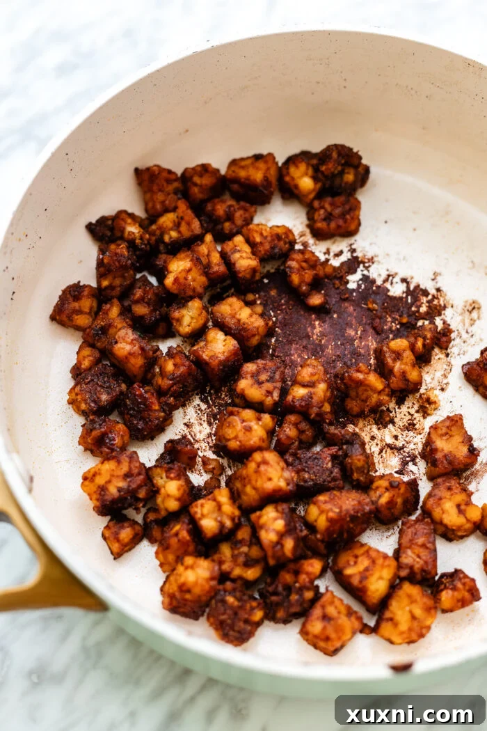 cooking the tempeh guanciale