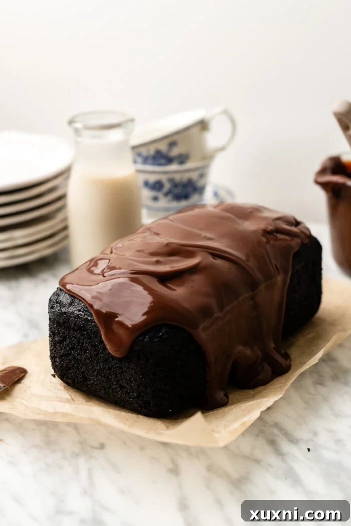 assembled chocolate loaf cake
