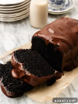 sliced chocolate pound cake