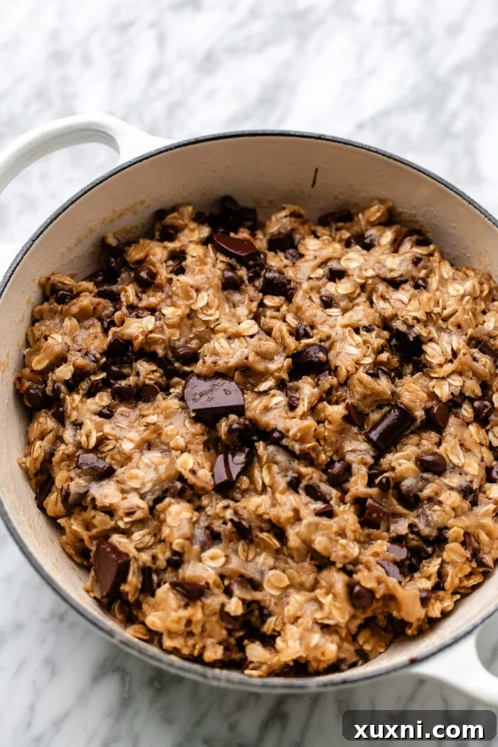 cookie skillet before baking