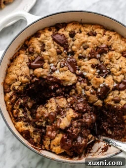 cookie skillet with scoop in it