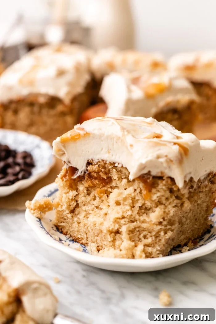 Moist Salted Caramel Latte Cake — Vegan Recipe 10 bitten cake