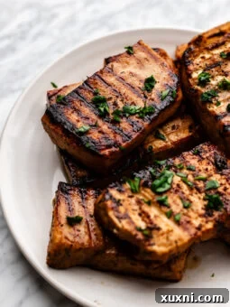 grilled tofu on a plate